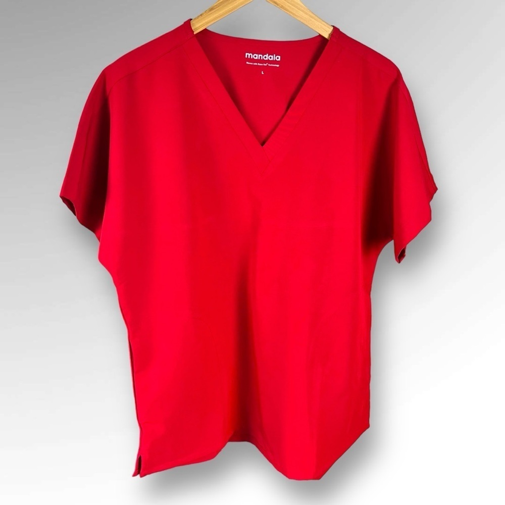 Mandala women’s Scrub Red Top.